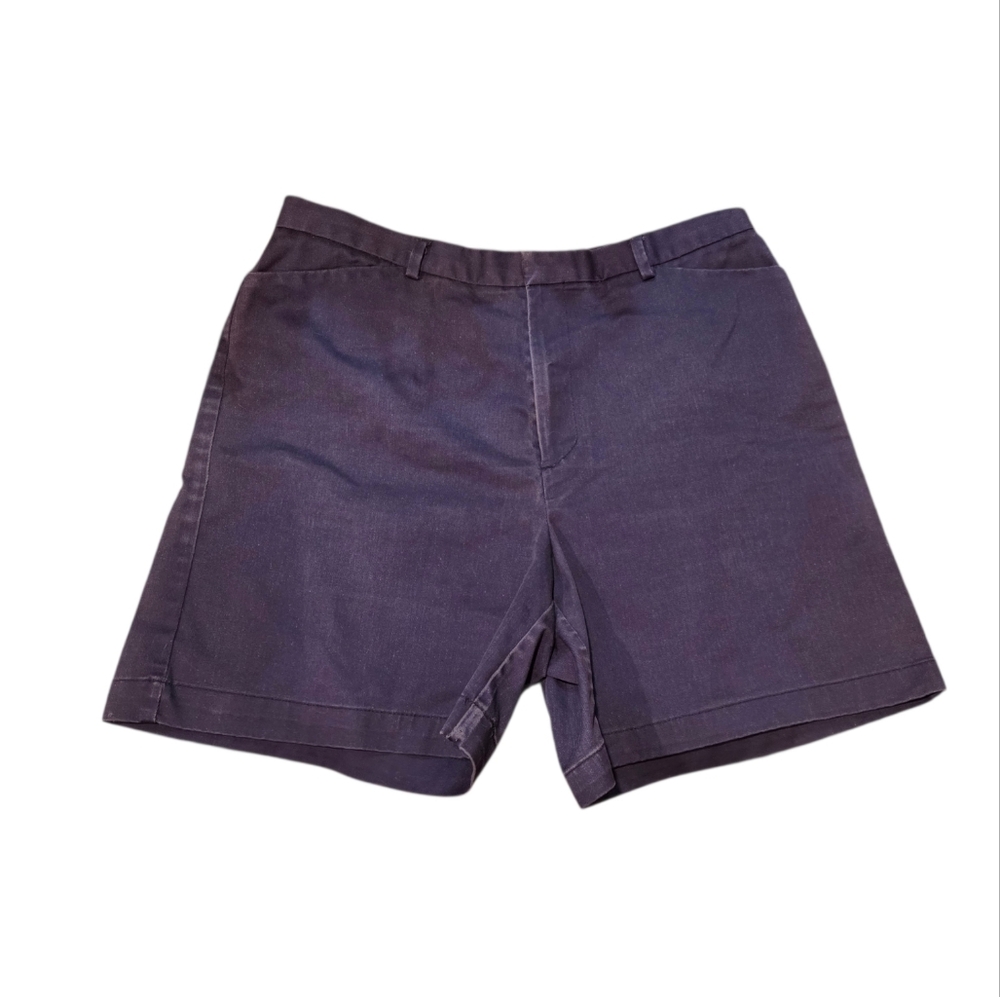 Dockers Stretch Stained Defender 6" Pleated Navy Shorts Well Pre-Loved